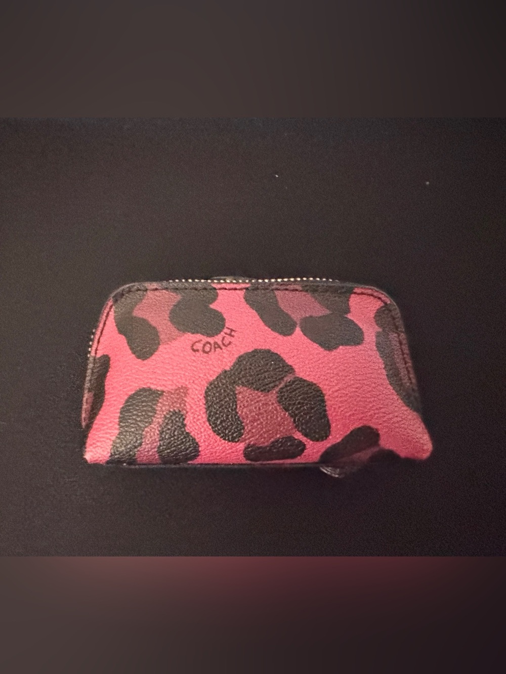 Coach Ocelot Animal Print MICRO Mini Zip-Purse/Pouch/coin case - Picture 3 of 7